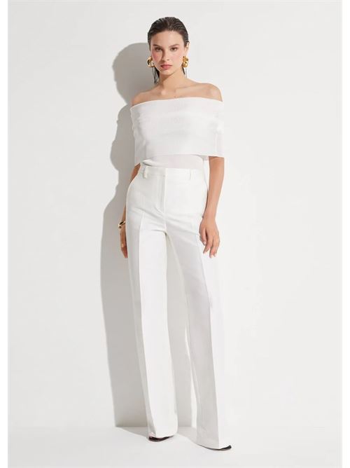 pantalone misto seta MVP WARDROBE | 25E-O2M-0B050-0005BIANCO